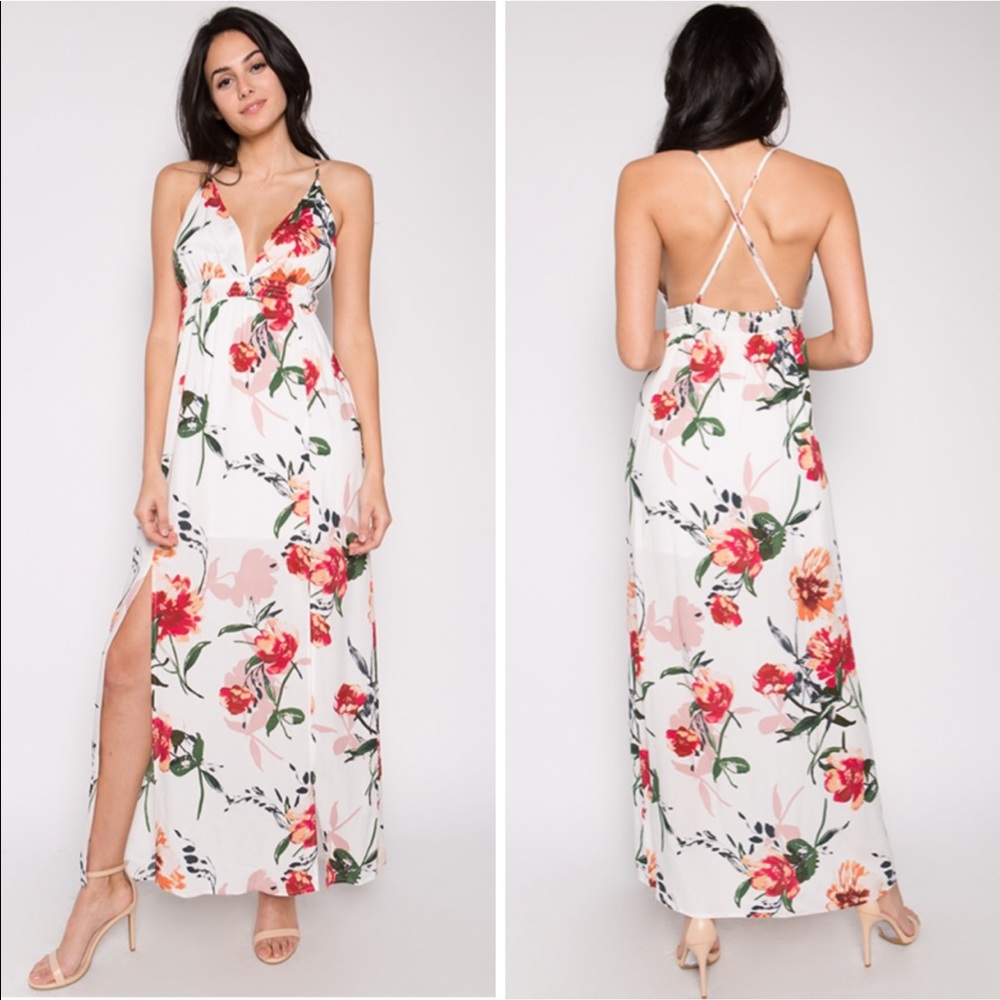Floral Print Maxi Dress